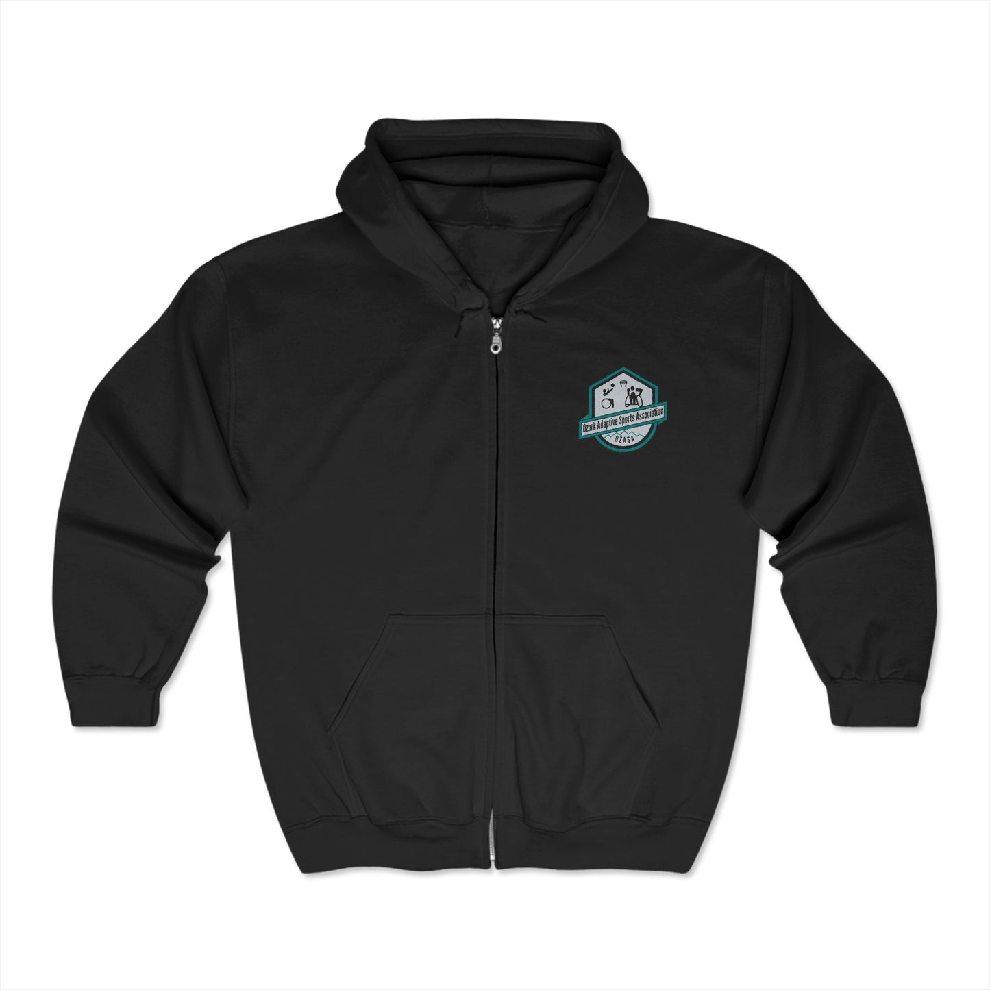 OZASA Logo Unisex Full Zip Hooded Sweatshirt