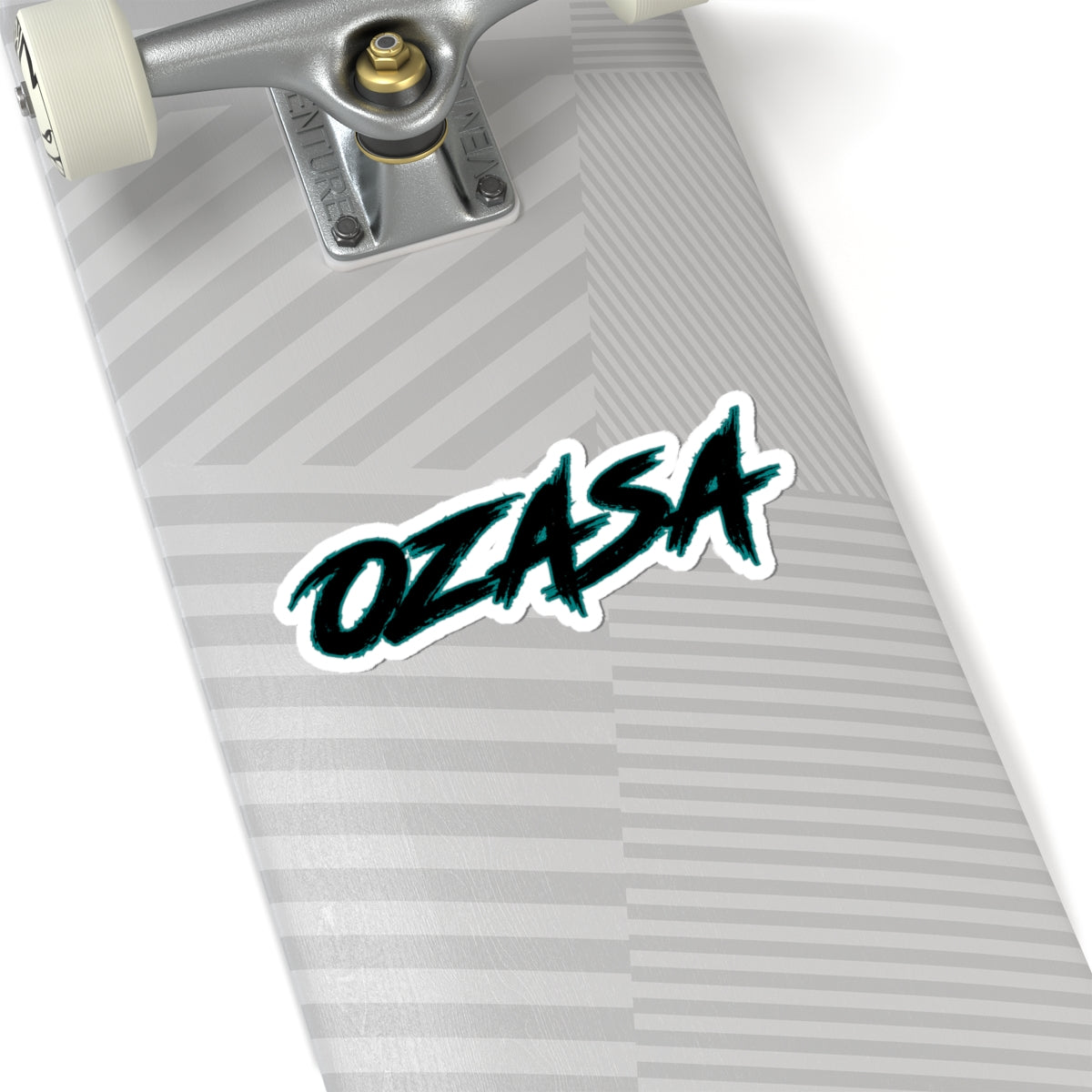 OZASA Black Text Kiss Cut Sticker